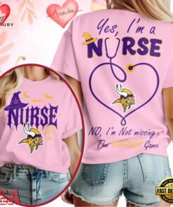 Minnesota Vikings NFL Night Shift Never Misses Game Day Halloween Nurse Unisex 3D Shirt, Sports Fans 3D Shirt Minnesota Vikings Nfl Night Shift Never Misses Game Day Halloween Nurse Unisex 3D Shirt