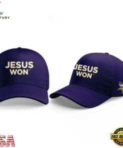 Minnesota Vikings x Jesus Won 2026 Special New Cap, Fashion Baseball Cap Minnesota Vikings X Jesus Won 2026 Special New Cap