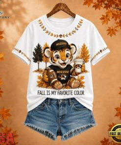 Missouri Tigers NCAA Fall Is My Favorite Color Football Unisex 3D Shirt, NCAA 3D Graphic Tee Missouri Tigers Ncaa Fall IS MY Favorite Color Football Unisex 3D Shirt
