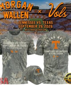 Morgan Wallen x Tennessee Volunteers Camo Event 2026 T Shirt, Trending Music 3D Tee Morgan Wallen X Tennessee Volunteers Camo Event 2026 T Shirt