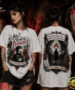 My Chemical Romance Fire Prevention Week Gothic 3D Shirt, Trending Music 3D Tee MY Chemical Romance Fire Prevention Week Gothic 3D Shirt