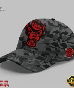 NC State Football Black Camo 2026 Cap, Fashion Baseball Cap NC State Football Black Camo 2026 Cap