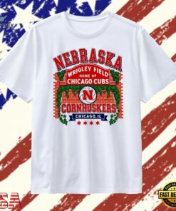 Nebraska Cornhuskers at Wrigley Field Home of Chicago Cubs T Shirt, Trendy 2D Print Shirt Nebraska Cornhuskers AT Wrigley Field Home OF Chicago Cubs T Shirt