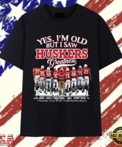 Nebraska Huskers Greatness Legends Signatures Football T Shirt, Trendy 2D Print Shirt Nebraska Huskers Greatness Legends Signatures Football T Shirt