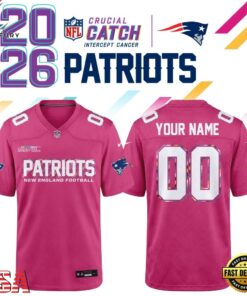 New England Patriots NFL Crucial Catch 2026 Pink Limited Edition Football Jersey, Fashion Football Jersey New England Patriots Nfl Crucial Catch 2026 Pink Limited Edition Football Jersey
