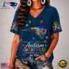 New England Patriots NFL Different, Not Less Autism Awareness V neck T Shirt, NFL Team V Neck Tee 2 New England Patriots NFL Different, Not Less Autism Awareness V neck T Shirt, NFL Team V Neck Tee New England Patriots Nfl Different Not Less Autism Awareness V Neck T Shirt