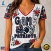 New England Patriots NFL Football Flowers Team Pride V Neck T Shirt, NFL Team V Neck Tee New England Patriots Nfl Football Flowers Team Pride V Neck T Shirt