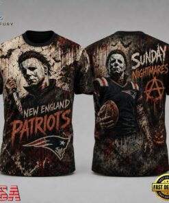 New England Patriots NFL Michael Myers Sunday Nightmares Horror Halloween 3D T Shirt, Sports Fans 3D Shirt New England Patriots Nfl Michael Myers Sunday Nightmares Horror Halloween 3D T Shirt