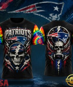 New England Patriots x Grateful Dead Night T Shirt, Trending Music 3D Tee New England Patriots X Grateful Dead Night T Shirt