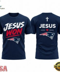 New England Patriots x Jesus Won 2026 Special New T Shirt, Viral 3D Graphic Tee New England Patriots X Jesus Won 2026 Special New T Shirt