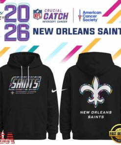 New Orleans Saints NFL Crucial Catch 2026 Limited Edition Black Hoodie Shirt, Sports Fans 3D Shirt New Orleans Saints Nfl Crucial Catch 2026 Limited Edition Black Hoodie Shirt