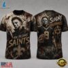 New Orleans Saints NFL Michael Myers Sunday Nightmares Horror Halloween 3D T Shirt, Sports Fans 3D Shirt New Orleans Saints Nfl Michael Myers Sunday Nightmares Horror Halloween 3D T Shirt