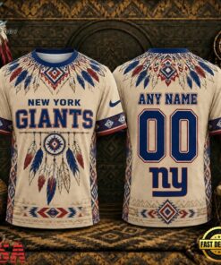 New York Giants 2026 NFL Native American Heritage 3D Shirt, Sports Fans 3D Shirt New York Giants 2026 Nfl Native American Heritage 3D Shirt