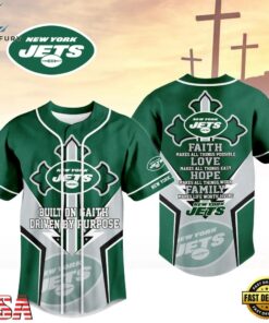 New York Jets NFL Blessed Beyond The Score Baseball Jersey, NFL Baseball Shirt New York Jets Nfl Blessed Beyond The Score Baseball Jersey