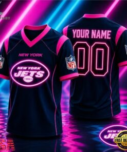 New York Jets NFL Electric Glow Custom Football Jersey, Trending NFL Jersey New York Jets Nfl Electric Glow Custom Football Jersey