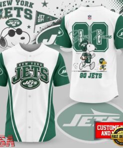 New York Jets NFL Snoopy Ultimate Game Day Personalized Jersey Shirt, NFL Baseball Shirt New York Jets Nfl Snoopy Ultimate Game Day Personalized Jersey Shirt