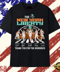 New York Liberty 30th Anniversary Abbey Road Graphic Basketball T Shirt, Trendy 2D Print Shirt New York Liberty 30th Anniversary Abbey Road Graphic Basketball T Shirt