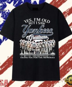 New York Yankees Greatness Legends Signatures Vintage Graphic T Shirt, Trendy 2D Print Shirt New York Yankees Greatness Legends Signatures Vintage Graphic T Shirt