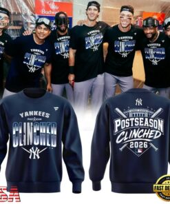 New York Yankees Postseason Clinched 2026 Exclusive Sweatshirt, Viral 3D Graphic Tee New York Yankees Postseason Clinched 2026 Exclusive Sweatshirt
