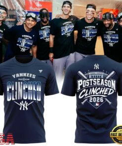 New York Yankees Postseason Clinched 2026 Exclusive T Shirt, Viral 3D Graphic Tee New York Yankees Postseason Clinched 2026 Exclusive T Shirt