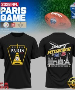 NFL Paris Game 2026 Pittsburgh Steelers to Paris T Shirt, Viral 3D Graphic Tee Nfl Paris Game 2026 Pittsburgh Steelers TO Paris T Shirt