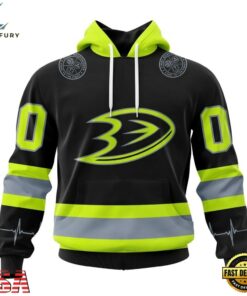 NHL Anaheim Ducks Specialized With FireFighter Uniforms Color Hoodie, T Shirt, NHL Hockey 3D Shirt Nhl Anaheim Ducks Specialized With Firefighter Uniforms Color Hoodie T Shirt 1