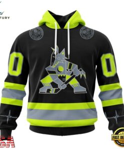 NHL Arizona Coyotes Specialized With FireFighter Uniforms Color Hoodie, T Shirt, NHL Hockey 3D Shirt Nhl Arizona Coyotes Specialized With Firefighter Uniforms Color Hoodie T Shirt 1