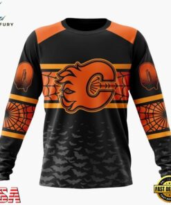 NHL Calgary Flames Halloween Design Personalized Hoodie, T Shirt, Sweatshirt, NHL Hockey 3D Shirt Nhl Calgary Flames Halloween Design Personalized Hoodie T Shirt Sweatshirt 2