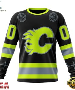 NHL Calgary Flames Specialized With FireFighter Uniforms Color Hoodie, T Shirt, NHL Hockey 3D Shirt Nhl Calgary Flames Specialized With Firefighter Uniforms Color Hoodie T Shirt 3