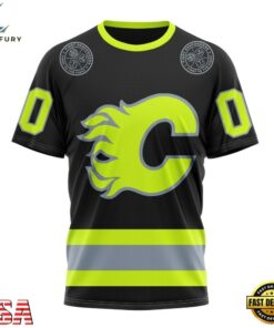 NHL Calgary Flames Specialized With FireFighter Uniforms Color Hoodie, T Shirt, NHL Hockey 3D Shirt Nhl Calgary Flames Specialized With Firefighter Uniforms Color Hoodie T Shirt 4