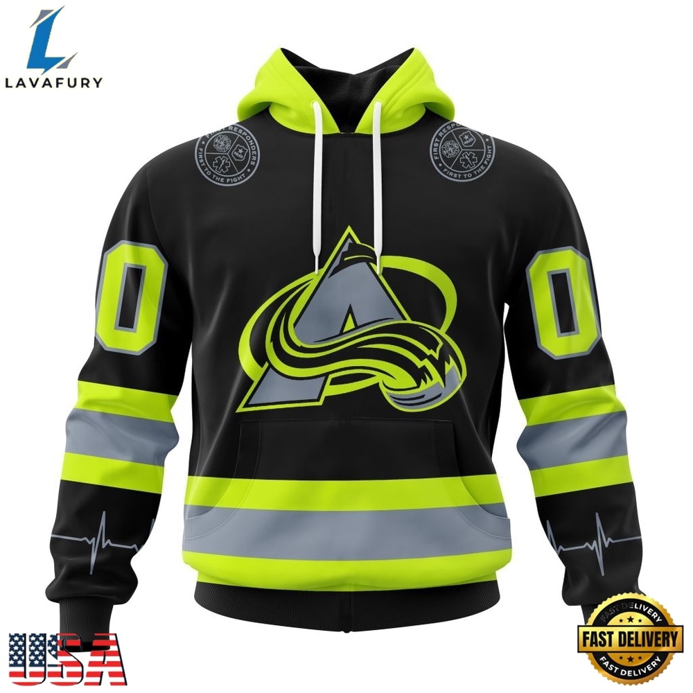 NHL Colorado Avalanche Specialized With FireFighter Uniforms Color Hoodie, T Shirt, NHL Hockey 3D Shirt Nhl Colorado Avalanche Specialized With Firefighter Uniforms Color Hoodie T Shirt 1