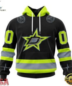 NHL Dallas Stars Specialized With FireFighter Uniforms Color Hoodie, T Shirt, NHL Hockey 3D Shirt Nhl Dallas Stars Specialized With Firefighter Uniforms Color Hoodie T Shirt 1