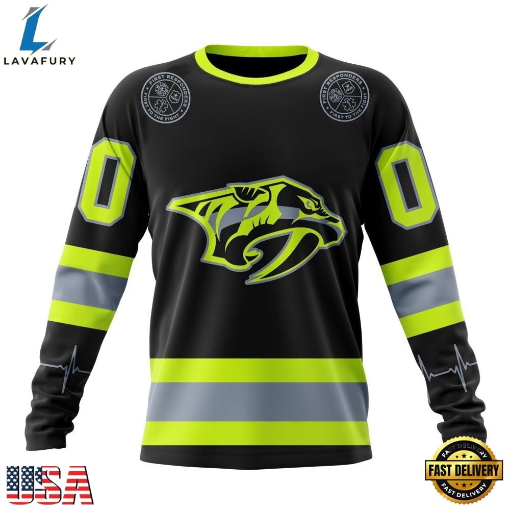 NHL Nashville Predators Specialized With FireFighter Uniforms Color Hoodie, T Shirt, NHL Hockey 3D Shirt Nhl Nashville Predators Specialized With Firefighter Uniforms Color Hoodie T Shirt 3