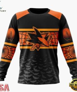 NHL San Jose Sharks Halloween Design Personalized Hoodie, T Shirt, Sweatshirt, NHL Hockey 3D Shirt Nhl San Jose Sharks Halloween Design Personalized Hoodie T Shirt Sweatshirt 2