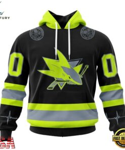 NHL San Jose Sharks Specialized With FireFighter Uniforms Color Hoodie, T Shirt, NHL Hockey 3D Shirt Nhl San Jose Sharks Specialized With Firefighter Uniforms Color Hoodie T Shirt 1
