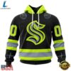 NHL Seattle Kraken Specialized With FireFighter Uniforms Color Hoodie, T Shirt, NHL Hockey 3D Shirt Nhl Seattle Kraken Specialized With Firefighter Uniforms Color Hoodie T Shirt 1