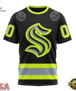 NHL Seattle Kraken Specialized With FireFighter Uniforms Color Hoodie, T Shirt, NHL Hockey 3D Shirt Nhl Seattle Kraken Specialized With Firefighter Uniforms Color Hoodie T Shirt 4
