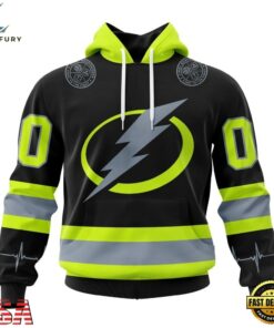 NHL Tampa Bay Lightning Specialized With FireFighter Uniforms Color Hoodie, T Shirt, NHL Hockey 3D Shirt Nhl Tampa Bay Lightning Specialized With Firefighter Uniforms Color Hoodie T Shirt 1