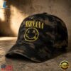 Nirvana Nevermind Smiley Vintage Camo Grunge Rock Classic Cap, Music Lover Baseball Cap Nirvana Nevermind Smiley Vintage Camo Grunge Rock Classic Cap