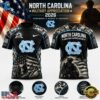 North Carolina Tar Heels x Military Appreciation T Shirt, Viral 3D Graphic Tee North Carolina Tar Heels X Military Appreciation T Shirt
