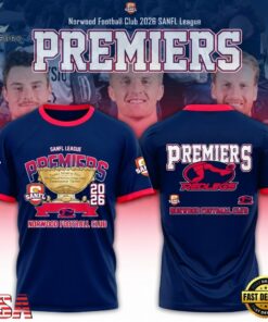 Norwood Redlegs Football Club 2026 SANFL Premiers Limited Edition T Shirt, Viral 3D Graphic Tee Norwood Redlegs Football Club 2026 Sanfl Premiers Limited Edition T Shirt