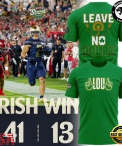 Notre Dame Fighting Irish Leave No Doubt Green Graphic 3D Shirt, Viral 3D Graphic Tee Notre Dame Fighting Irish Leave NO Doubt Green Graphic 3D Shirt