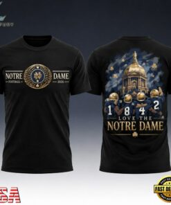 Notre Dame Fighting Irish The Shirt Love Thee Notre Dame 2026 Black 3D Shirt, Viral 3D Graphic Tee Notre Dame Fighting Irish The Shirt Love Thee Notre Dame 2026 Black 3D Shirt