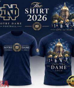 Notre Dame Fighting Irish The Shirt Love Thee Notre Dame 2026 T Shirt, Viral 3D Graphic Tee Notre Dame Fighting Irish The Shirt Love Thee Notre Dame 2026 T Shirt