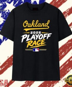 Oakland Athletics 2026 Playoff Race Baseball T Shirt, Trendy 2D Print Shirt Oakland Athletics 2026 Playoff Race Baseball T Shirt