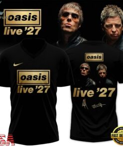 Oasis Live ’27 Limited Edition Signature Black Football Jersey, Fashion Football Jersey Oasis Live 27 Limited Edition Signature Black Football Jersey