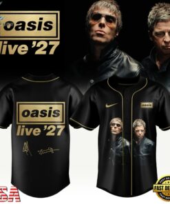 Oasis Live ’27 Limited Edition Signature Graphic Design Baseball Jersey, Music Artist Baseball Jersey Oasis Live 27 Limited Edition Signature Graphic Design Baseball Jersey