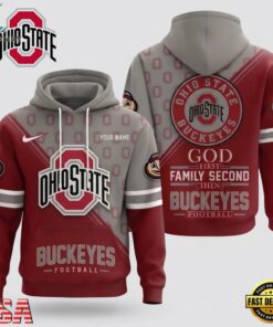 Ohio State Buckeyes 2026 NCAA Personalized Faith Family Football Hoodie, NCAA 3D Graphic Tee Ohio State Buckeyes 2026 Ncaa Personalized Faith Family Football Hoodie