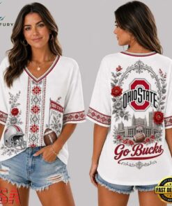 Ohio State Buckeyes NCAA Collegiate Pride Collection V Neck T Shirt, NCAA V Neck Fan Shirt Ohio State Buckeyes Ncaa Collegiate Pride Collection V Neck T Shirt