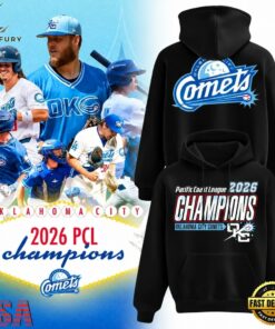 Oklahoma City Comets Pacific Coast League Champions 2026 Black Hoodie, Viral 3D Graphic Tee Oklahoma City Comets Pacific Coast League Champions 2026 Black Hoodie